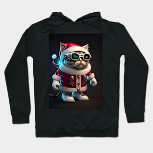 Cute Christmas Cosmic Cat Hoodie